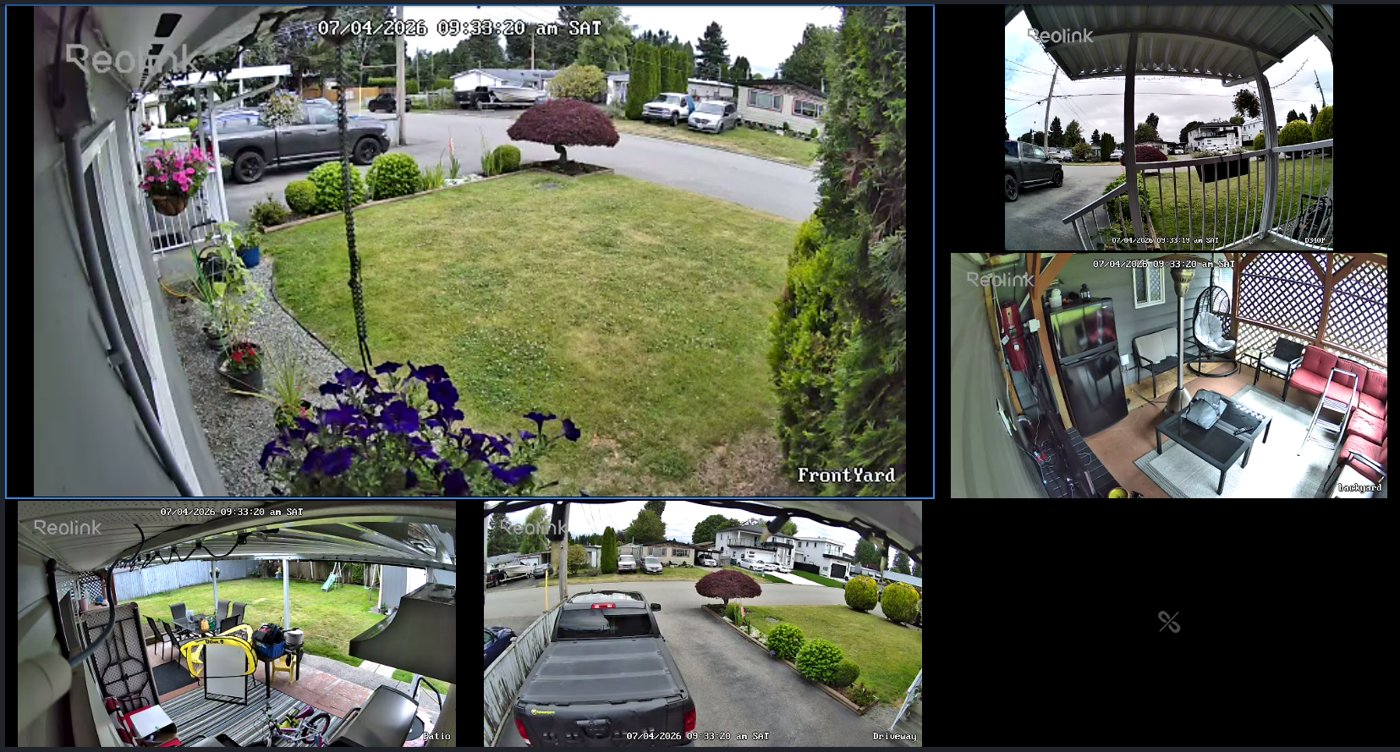 Live remote view from KSG NVR system on tablet